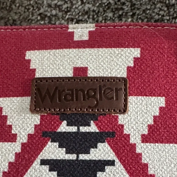 Wrangler Tote Bag - Red and Brown - Picture 2 of 6